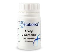 Metabolics Acetyl L-Carnitine 550mg Capsules, High Strength Amino Acid - UK Made GMP Certified - Brain Function, Energy & Fat Metabolism Support - Vegan - 60 Count