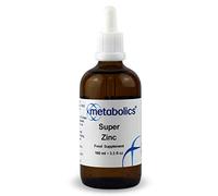 Metabolics Super Zinc Liquid 8mg Sulfate & Chloride Form 80% NRV - UK Made GMP Certified - Contributes to Normal Immune Function - Vegan Drops - 100ml Bottle - 4 Month Supply