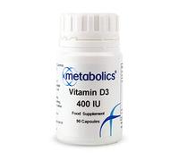 Metabolics Vitamin D3 400 IU Cholecalciferol 10µg Capsules 200% NRV - UK Made GMP Certified - Essential Vitamin D Supplement - Vegetarian - 90 Caps - 3 Month Supply