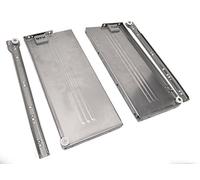 Metabox Metal Drawers Sides/Runners Rollers Set Silver H86mm 3.4" L-400mm 15.75"