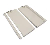 Metabox Metal Drawers Sides/Runners Rollers Set WHITE H-118mm 4.6" L-450mm 17.7"
