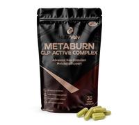 MetaBurn GLP Active Complex | 30 Capsules | Non-Stimulant Support for Metabolism, Carb Processing, Daytime Energy & Focus | Antioxidant | with Berberine, Cinnamon, Green Tea & Chromium | by NutriVolv