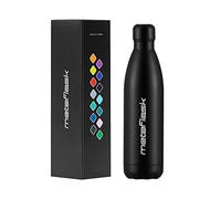 MetaFlask Water Bottle, Insulated Stainless Steel Water Bottle | 12 Hour Hot & 24 Hour Cold | Top Performance | Ideal for Gym, Yoga, Cycling | Leak-Proof (Black, 1000ml)