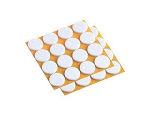 Metafranc 645026 Felt Diameter Self-Adhesive White Pack of 20 Effective Protection Furniture Set for Sensitive Chair Glides/Floor Gliders, Weiß, Ø 17 mm (20 Stück)
