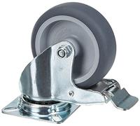 Metafranc 800740 Swivel Castor Diameter, 60 x 60 mm, Rubber, Plain Bearing, FS, Gray, Ø 75 mm