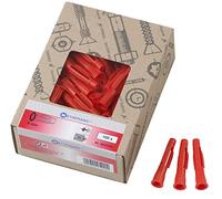 Metafranc 952200 Universal Dowels, Diameter 8 mm, Pack of 100 in Practical Set, Made in Germany, for Fixings in Solid and Hollow Building Materials, All-Purpose Dowels, Expansion Dowels, Triple Wings