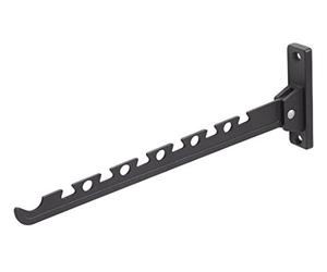 Metafranc Black clothes ventilator - 330 x 28 mm - 20 kg load capacity - sturdy material - space-saving folding function/clothes rail/wall hook/folding hook/hanging device