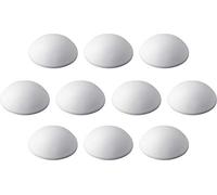 Metafranc Door buffer diameter 30 mm - self-adhesive - white - 10 pieces in a practical set - reliable wall protection - for gentle opening of doors and windows/wall bumpers/stop dampers/431806