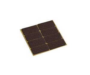 Metafranc Felt Gliders 22 x 36 mm - Self-Adhesive - Brown - Pack of 8 - Effective Protection of Your Furniture & Chairs/Furniture Glides Set for Sensitive Floors/Chair Glides/Floor Glides /