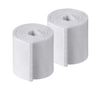 Metafranc Werkzeyt 647109 0.5 Self-Adhesive White Pack of 2 Freely Cut to Size Effective Protection Felt Tape on Roll/Furniture Glides for Sensitive Floors, 0,5 m x 50 mm