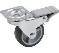 Metafranc Swivel Castor Diameter 50mm - 42 x 42mm Plate - Lock
