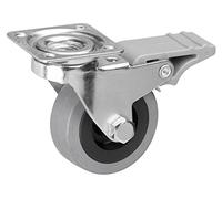 Metafranc Swivel Castor Diameter 50mm - Rubber Wheel - 60 x 60mm Plate