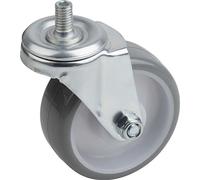 Metafranc Swivel Castor Diameter 75 mm - with Screw - Polyurethane Wheel - Soft Running Surface - Roller Bearing - 75 kg Load Capacity/Transport Castor/Furniture Castor/Heavy Duty Castor / 802940