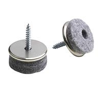 Metafranc TopSoft 644366 Felt Gliders Diameter 28 mm with Screw Grey 4 Pieces Effective Protection for Your Furniture and Chairs/Furniture Glides Set for Sensitive Floors/Chair Glides/Floor Gliders