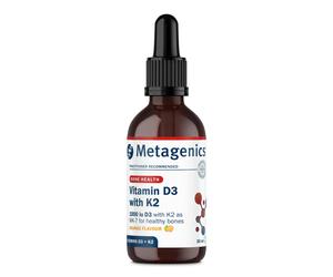 Metagenics Vitamin D3 with K2 Liquid Drops - Bone Health & Immunity - Orange, 30ml