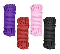 metagio 4 Pack Cotton Rope, 8MM Thick Cotton Rope 10M/ Roll All Purpose Soft Rope Twisted Cotton Knot Tying Rope