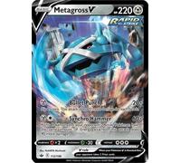 Metagross V 112/198 Ultra-Rare Rare Pokemon Card (SWSH Chilling Reign) + 1x TitanCards® Toploader