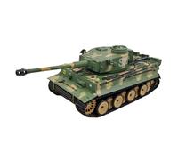 MetaHrystynx 1/16 RC Military Tank, 2.4G German Tiger L RC Heavy-Duty Tank with 7.0 Control Board, Simulated Sound, Smoke & Lights, In-Place Rotation, Pellet launching, Gift for Adults (RTR)