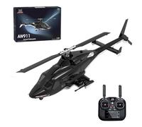 MetaHrystynx AW-911 1/34 Scale RC Helicopter, 2.4G 9CH RC Military Helicopter with 6G/3D Stunt Mode, GPS & Optical Flow Positioning, One-Key Takeoff/Landing, Altitude Hold, Gift for Beginners (RTF)