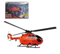 MetaHrystynx BO105 RC Helicopter, 2.4G RC 4CH Armed Helicopter Military Aircraft Model with Optical Flow, One Key Take Off/Landing, Altitude Hold, Gyro & LED Light, Gift for Adults (RTF/Orange)