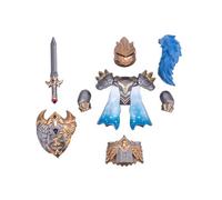 MetaHrystynx Medieval Royal Knight Weapon Pack Accessories Set, Include Lance, Helmet, Armor and Shield, 9 Pieces, MOC Weapon Accessories Compatible with Major Brands