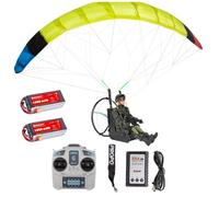 MetaHrystynx Mini RC Paraglider Model, 2.4G Electric Remote Control High-Altitude Stunt Flight Paraglider with 180cm Wingspan and Random Umbrella Fabric Color, Gift for Beginners (RTF)