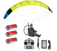 MetaHrystynx Mini RC Paraglider Model, 2.4G Electric Remote Control High-Altitude Stunt Flight Paraglider with 180cm Wingspan and Random Umbrella Fabric Color, Gift for Beginners (RTF)