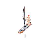 MetaHrystynx Mini Remote Control Sailboard, 2.4G RC Boat with LED Lights, Never-Flip Design, Fast/Slow Speed, Indoor & Outdoor Water Boat for Adults (Blue)