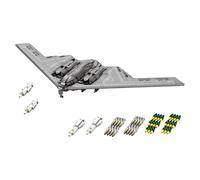 MetaHrystynx MOC-166363 Fighter Jet Building Blocks Set, B2 Flying-Wing Ultra-High-Speed Bomber Model, Collectible Military-Themed Model to Build and Display, Great Gift for Military Fans (2063PCS)