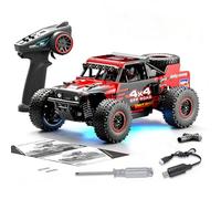 MetaHrystynx SG202-PRO 1/20 Scale RC Crawler Car, 2.4G 4WD Remote Control Rock Crawler Off Road with LED Lights and Proportional Steering, Gifts for Adults & Youth (Red)