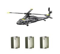 MetaHrystynx UH-60 RC Helicopter, 2.4G 5CH Flybarless Scale RC Helicopter Model with Barometric Altitude Hold, Optical Flow Positioning, One-Key Inverted Flight for Beginners (RTF/Grey)