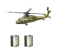 MetaHrystynx UH-60 RC Helicopter, 2.4G 5CH Flybarless Scale RC Military Helicopter Model with Barometric Altitude Hold, Optical Flow Positioning, One-Key Inverted Flight for Beginners (RTF/Green)