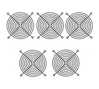 Metal 120mm 4.7" PC Computer Fan Grill Mounting Finger Guard Protection Cover,Black 5Pcs