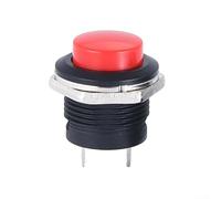 Metal 12V 16mm Momentary Push Button Switch for Car and Boat Ignition, IP67 Waterproof Design Suitable for Various Marine and Automotive Applications (red)