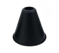Metal 18cm Painted Black Lampshade Long Cone Shape Easy Fit 4cm Top Hole, Retro Industrial Ceiling Light Shade for Kitchen, Cafe, Loft Bar Modern Home Pendant Lighting