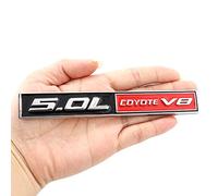 Metal 1pc 5.0L COYOTE V8 Emblem Badge Fit For MUSTANG F150 Pick up trunk sticker (Silver)