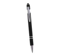 Metal 2-in-1 Multi-function Pen Capacitive Stylus Black