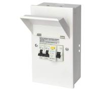 Metal 2-Way Garage Consumer Unit 63A 30mA RCD + 6A & 32A MCBs