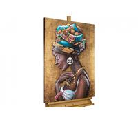 Metal 3D Relief Image 'EXOTIC GRACE' | Wall art | Decor 24x35x2inches