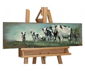 Metal 3D Relief Image 'IDYLL OF PASTURES' | Wall art | Decor 35x10x1inches