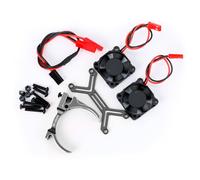 Metal 40-42MM Motor Cooling Fan HeatSinks for Trax Arrma 4068 4074 4274 4268 RC Motors(Black)