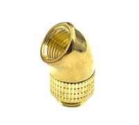 Metal 45 Degree Water Cooling Elbow Adapter Connector Enhances PC Cooling Pressure Metal Cooling Fitting Adapter