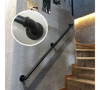 Metal 5 Feet Wrought Iron Railing for Indoor/Outdoor Steps, Custom Length Options from 1 to 20 Feet, Durable & Stylish Safety Solution