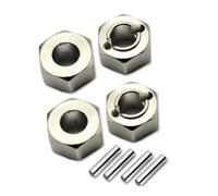 Metal 5mm Thickness Wheel Hex Adapter Adaptor LOS212011 for L-OSI 1/18 Mini-T 2.0 2WD for Stadium Truck LOS01019 LOS1056 LOS01015(Silver)