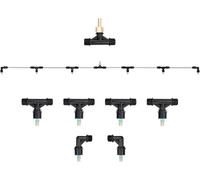 Metal 6-Nozzle Poly Boom Wand with 3/8" Brass Fitting, 7.5 Ft. ATV sprayer Boom, Wide-Coverage Agricultural & Lawn Spray Attachment for Tractors/UTVs (Metal Wand)