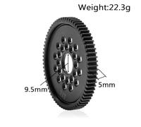 Metal 63T 64T 66T 68T 71T 54500 Spur Gear and Gear Mount High Speed Gear Set for Tamiya TT-02 TT02 1/10 RC Car Upgrade Parts(71T)