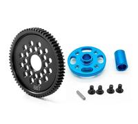 Metal 63T 64T 66T 68T 71T 54500 Spur Gear and Gear Mount High Speed Gear Set for Tamiya TT-02 TT02 1/10 RC Car Upgrade Parts(66TA)