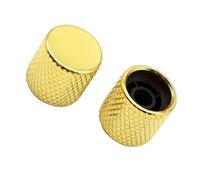Metal 6mm Flat Top Tone And Volume Potentiometer Control Knob For Electric Guitars And Basses Guitar Knobs For Adult Beginners(2pcs Gold Flat)