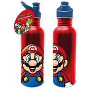 Metal 700ml Water Bottle Super Mario Red One Size