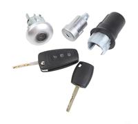 Metal Abs Complete Lock Set With Remote Key Compatible With Transit Custom Mk8 2015 To 2020 Silver And Black Oe 2226990 Gk31-v22050-cb